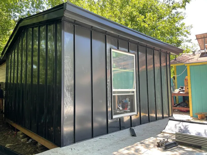 Black standing seam metal wall panels for Metal Roof Installation in Prospect Park